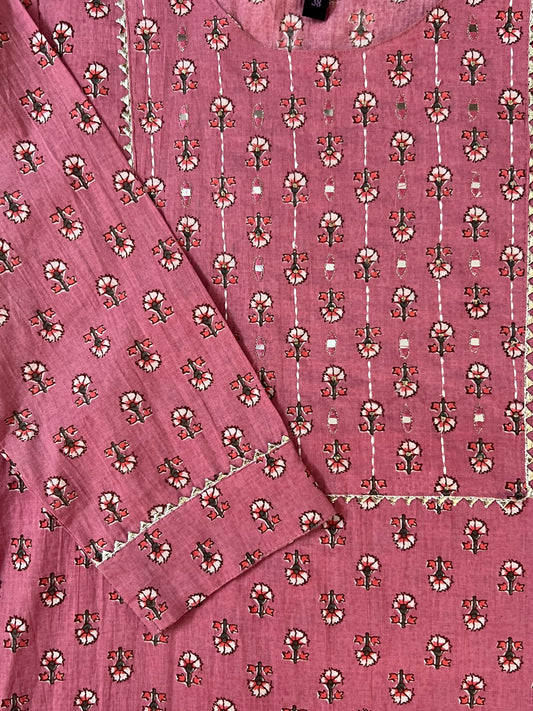 Pink gota patti kurti