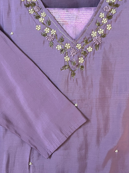 Lavender Handwork suit set