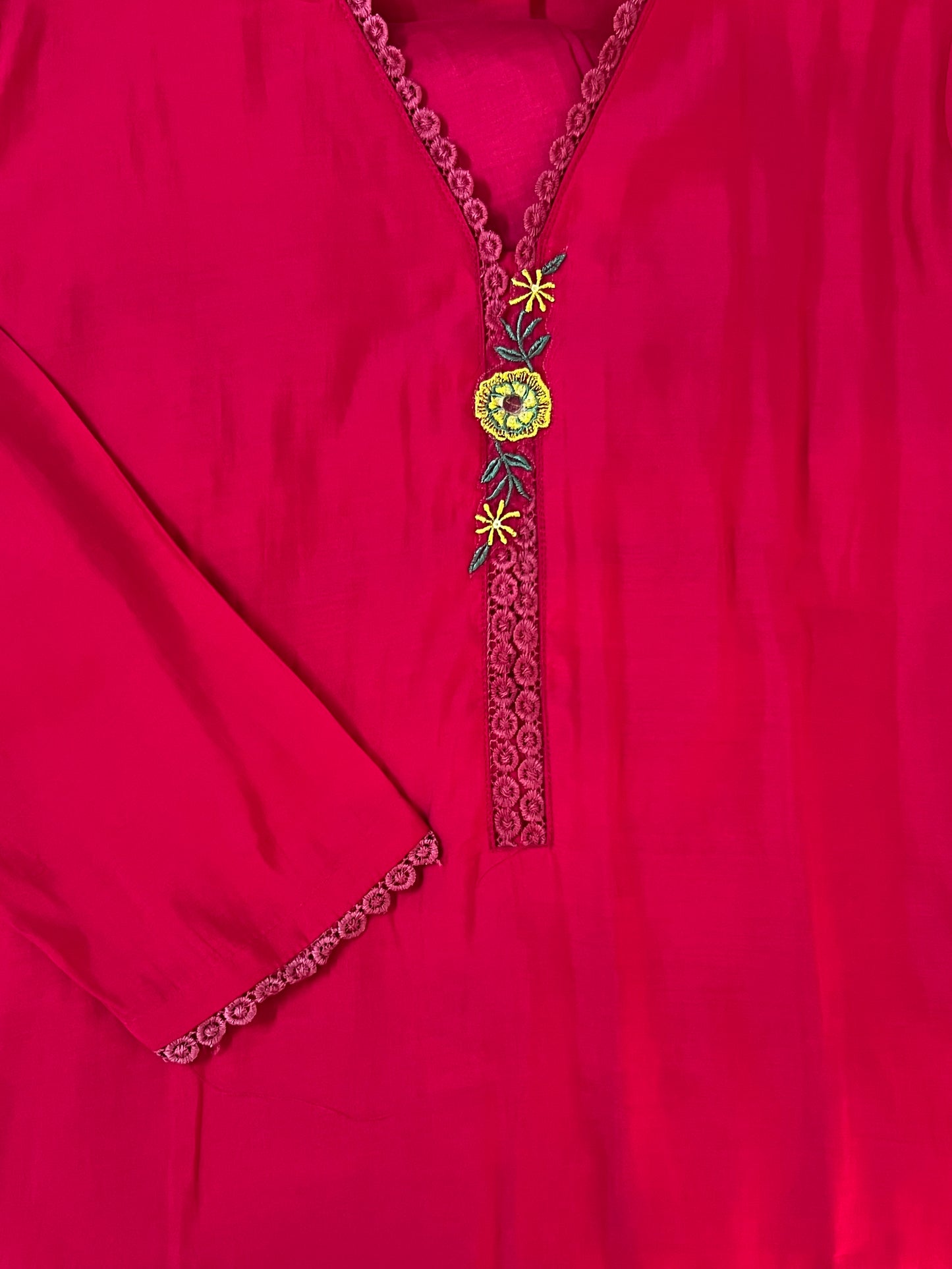 Rani Pink Embroidered Suit Set