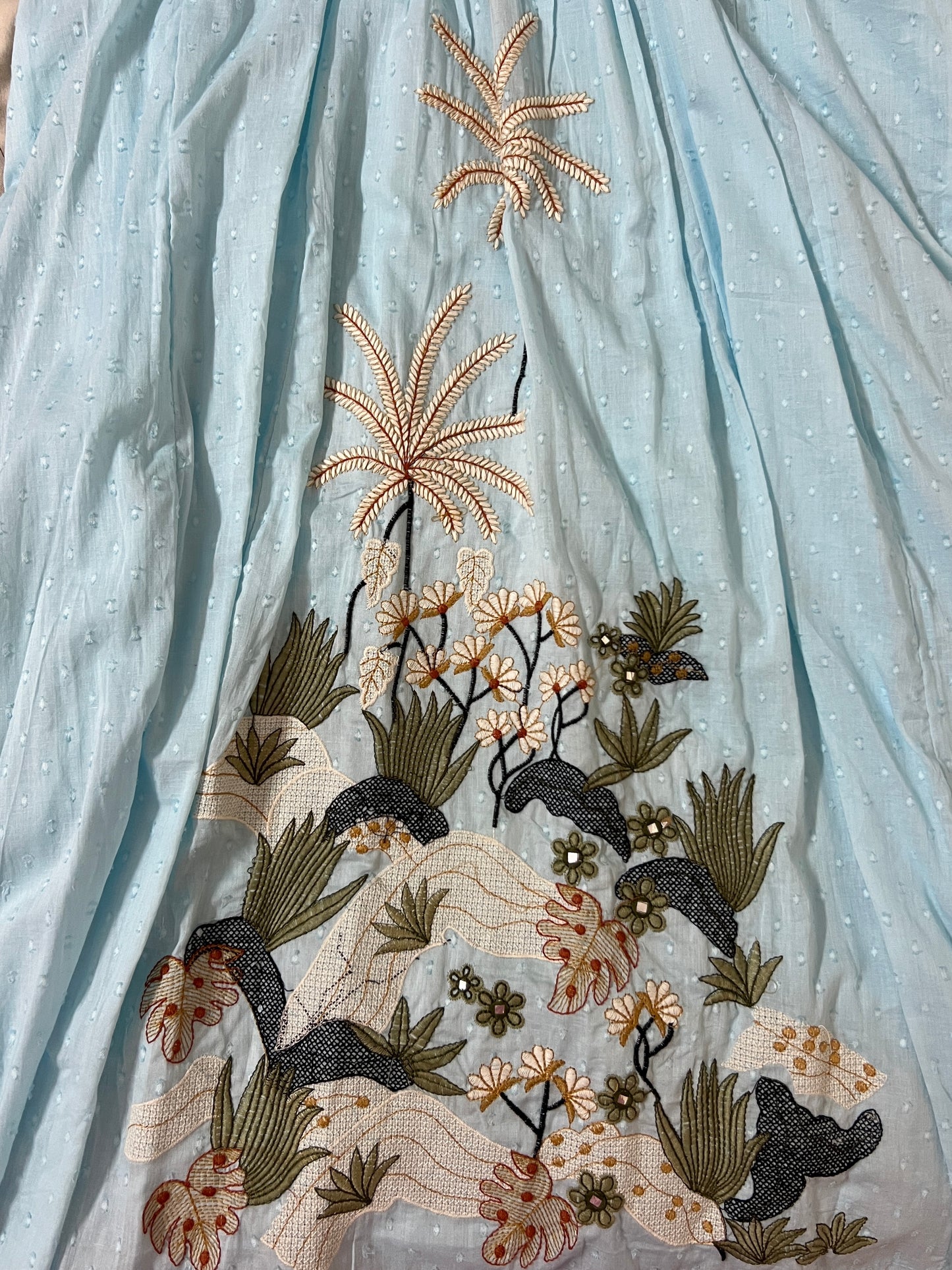Powder Blue Dobby suit set