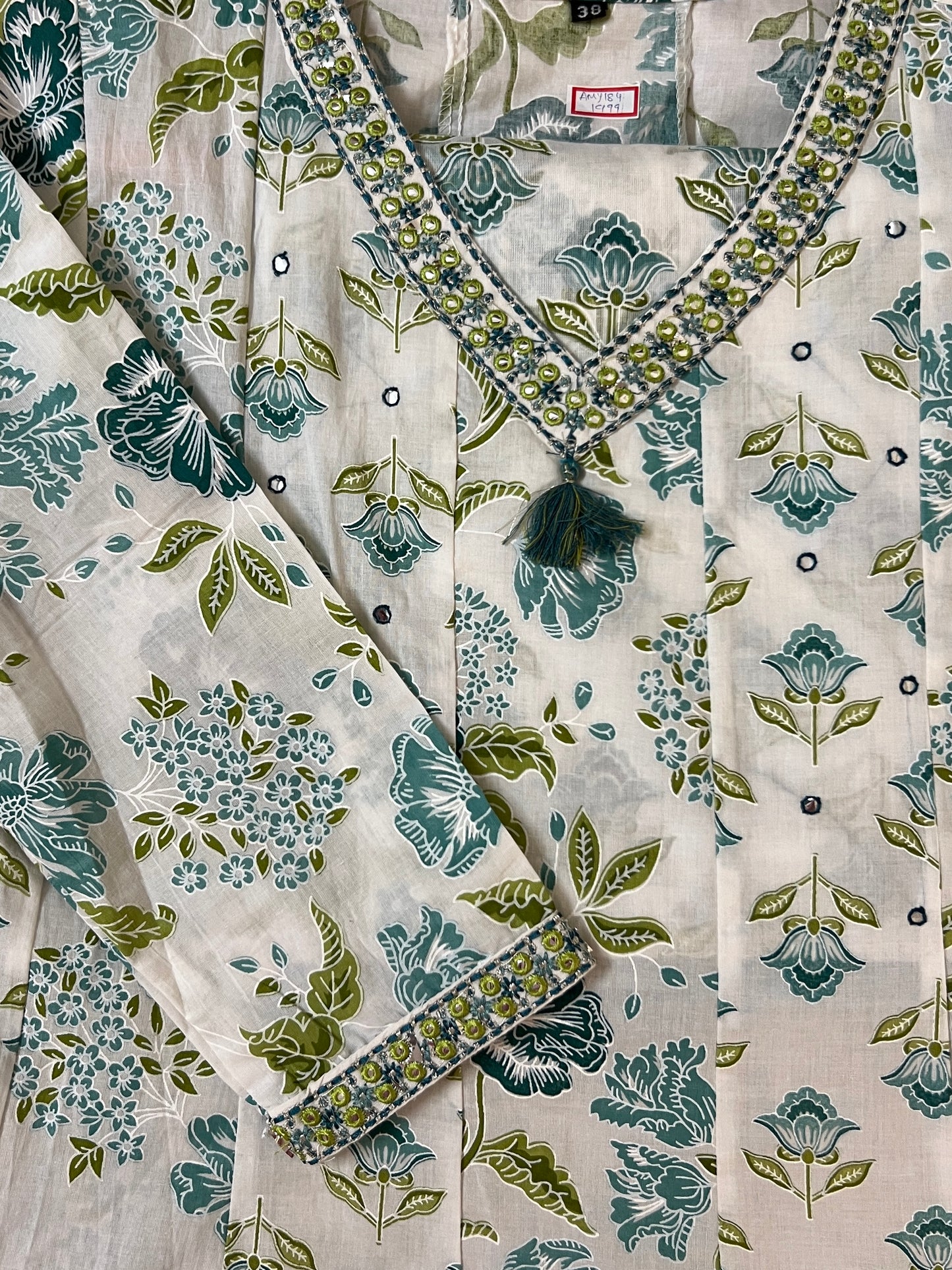 Aqua Anarkali Set