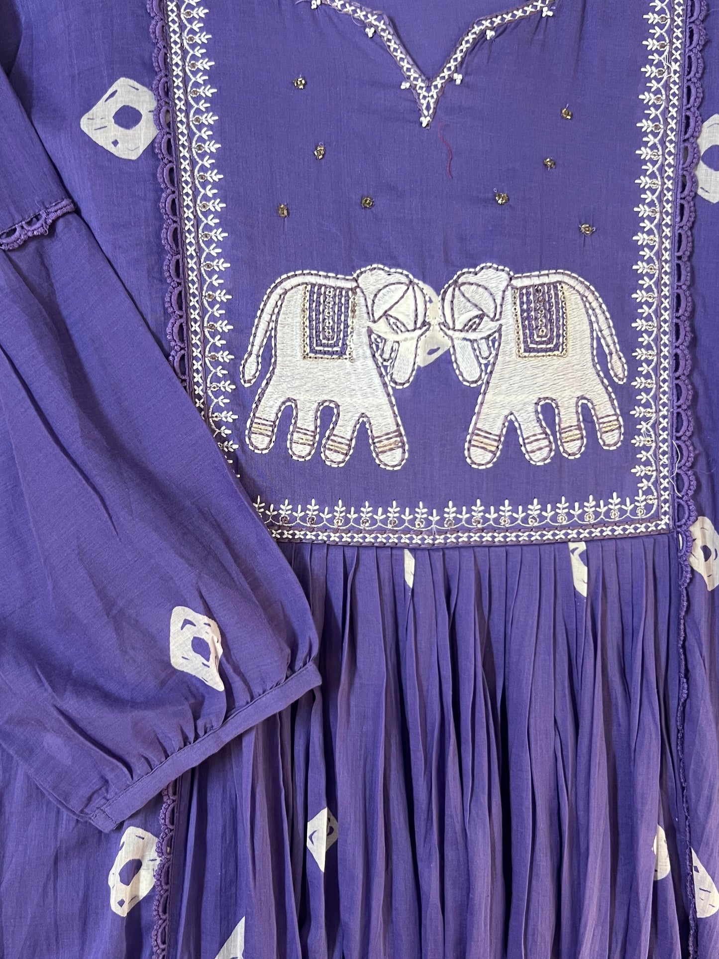 Lavender Elephant kurti and pant