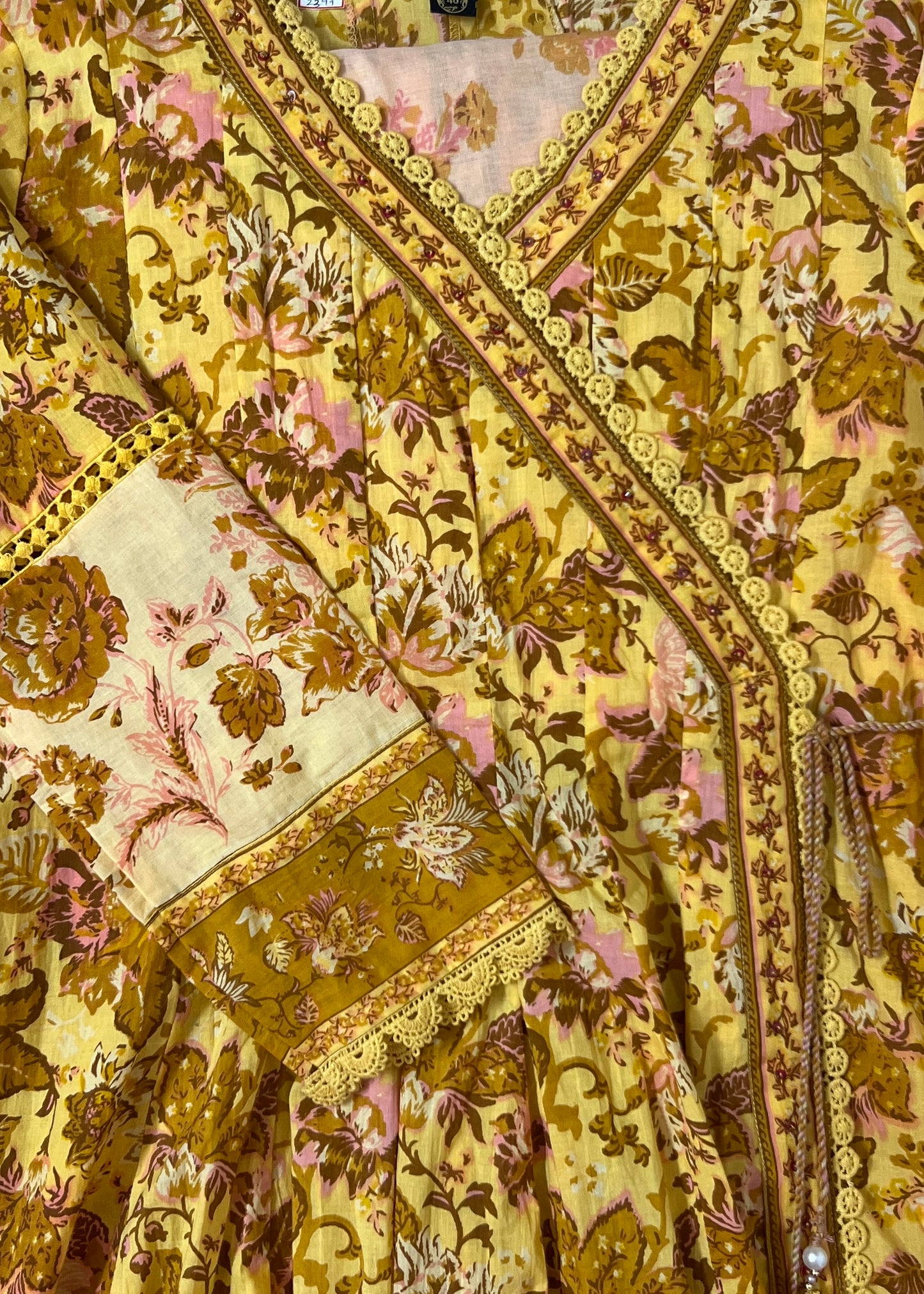Mustard Angrakha Suit Set