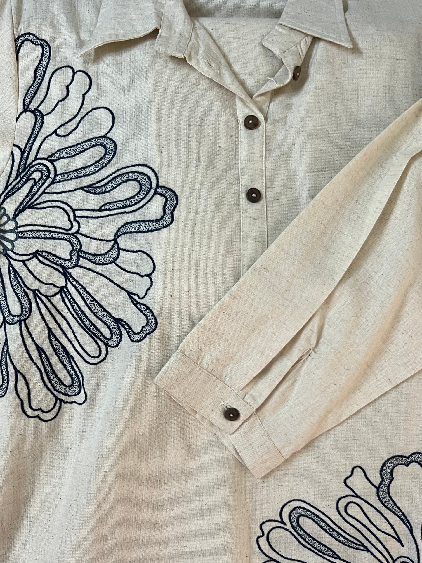 White Embroidered cord set
