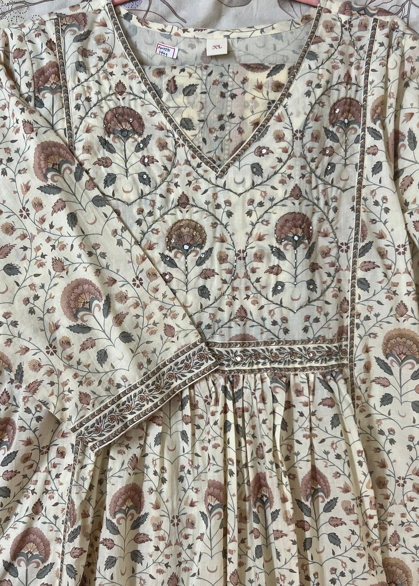 Teal mogra suit set