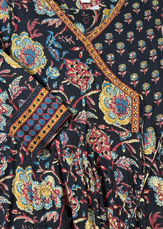 Black angrakha suit set