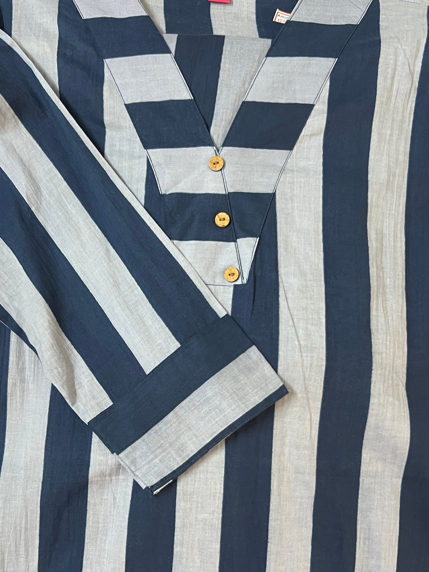 Blue striped cord set
