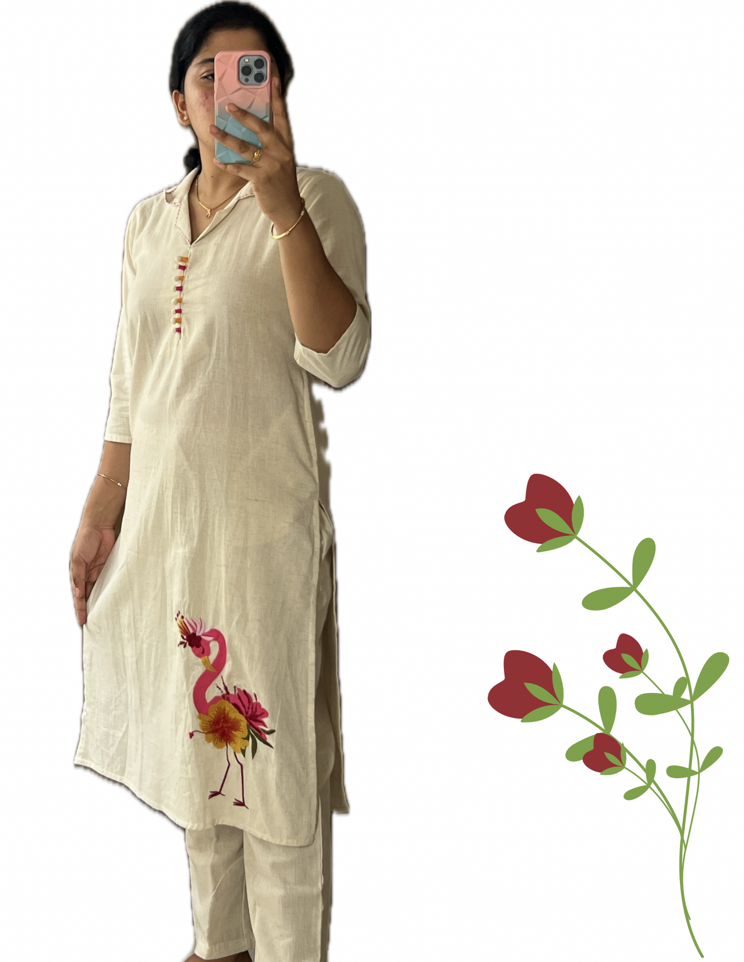 White bird cord set
