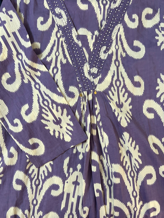 Lavender ikkat cord set