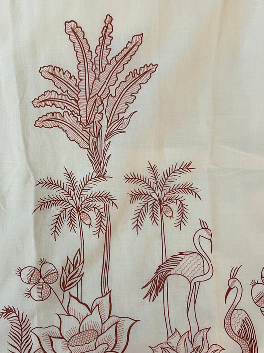 Red palm tree suit set