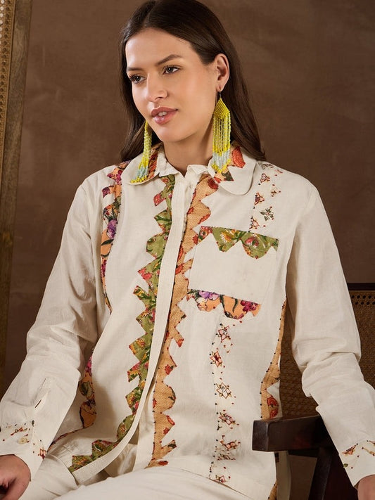 White applique cord set