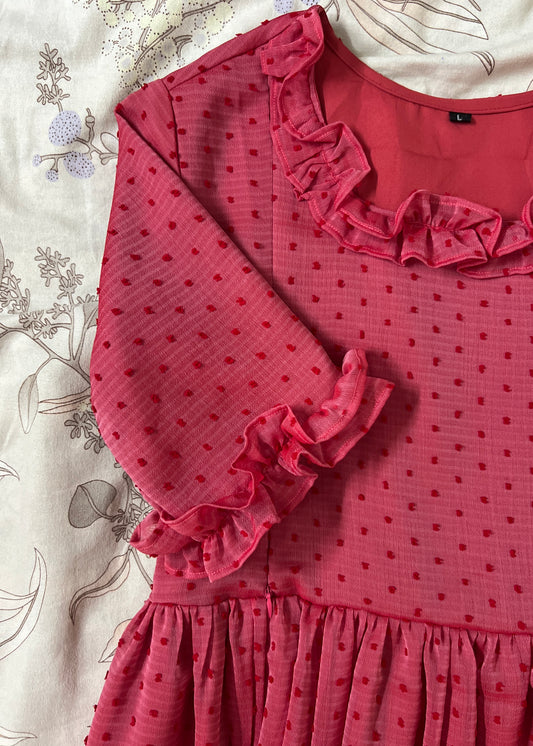 Pink Chiffon feeding maxi