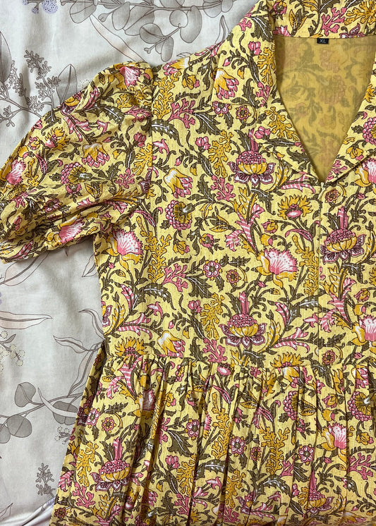 Yellow kantha feeding maxi