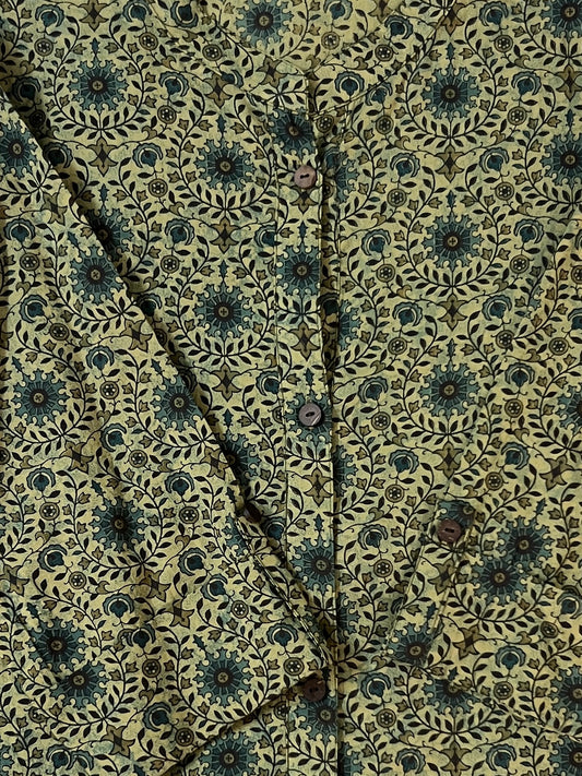 Green collar kurti