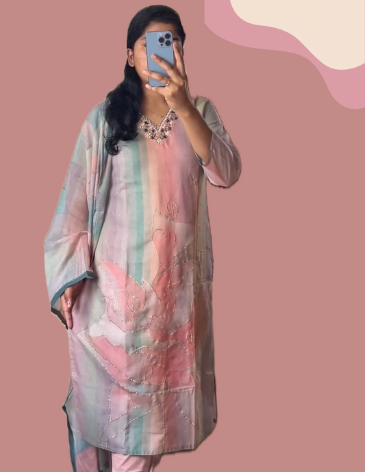 Pastel pop suit set