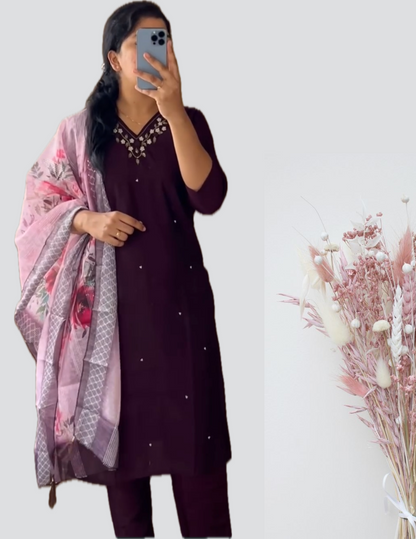 Wine handwork suit set