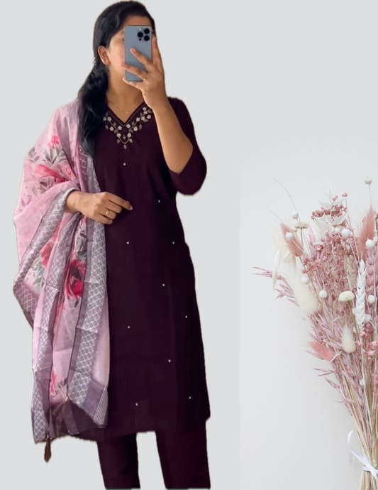 Wine handwork suit set
