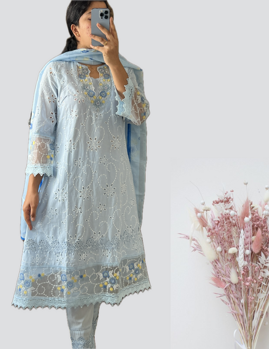 Ice Blue Suit set