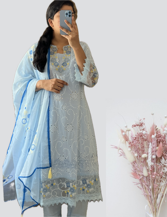 Ice Blue Suit set
