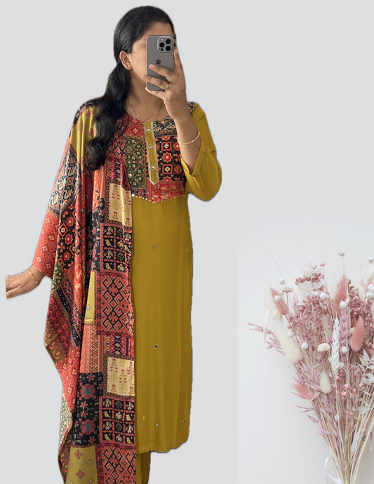 Mustard Yoke suit set