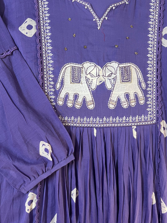 Lavender Elephant kurti and pant