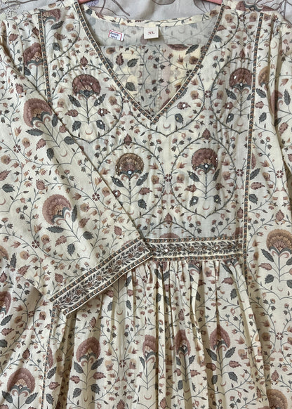 Teal mogra suit set