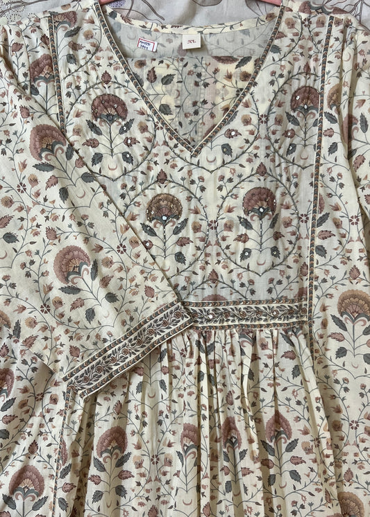 Teal mogra suit set