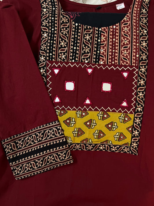 Maroon suit set