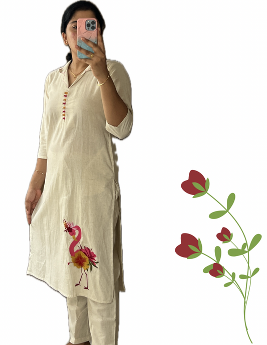 White bird cord set
