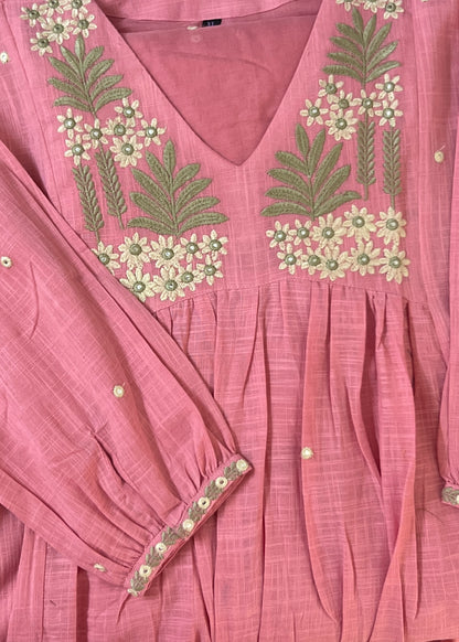 Peach Linen suit set