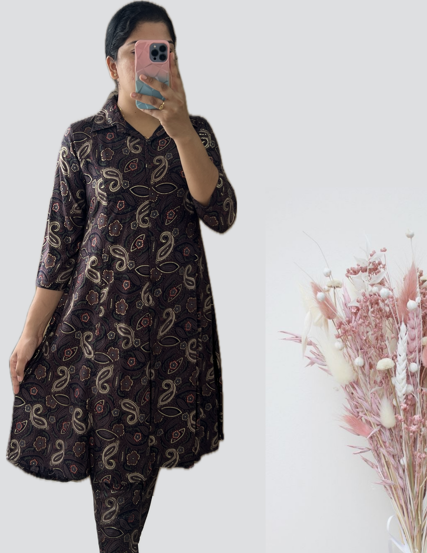 Blue Paisley cord set