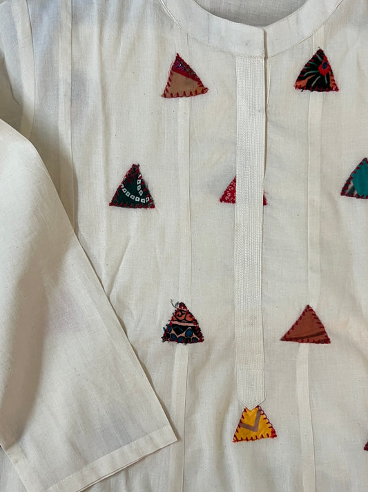 White triangle suit set