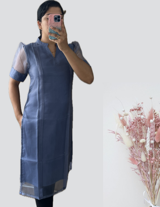 Blue Pinktuck kurti