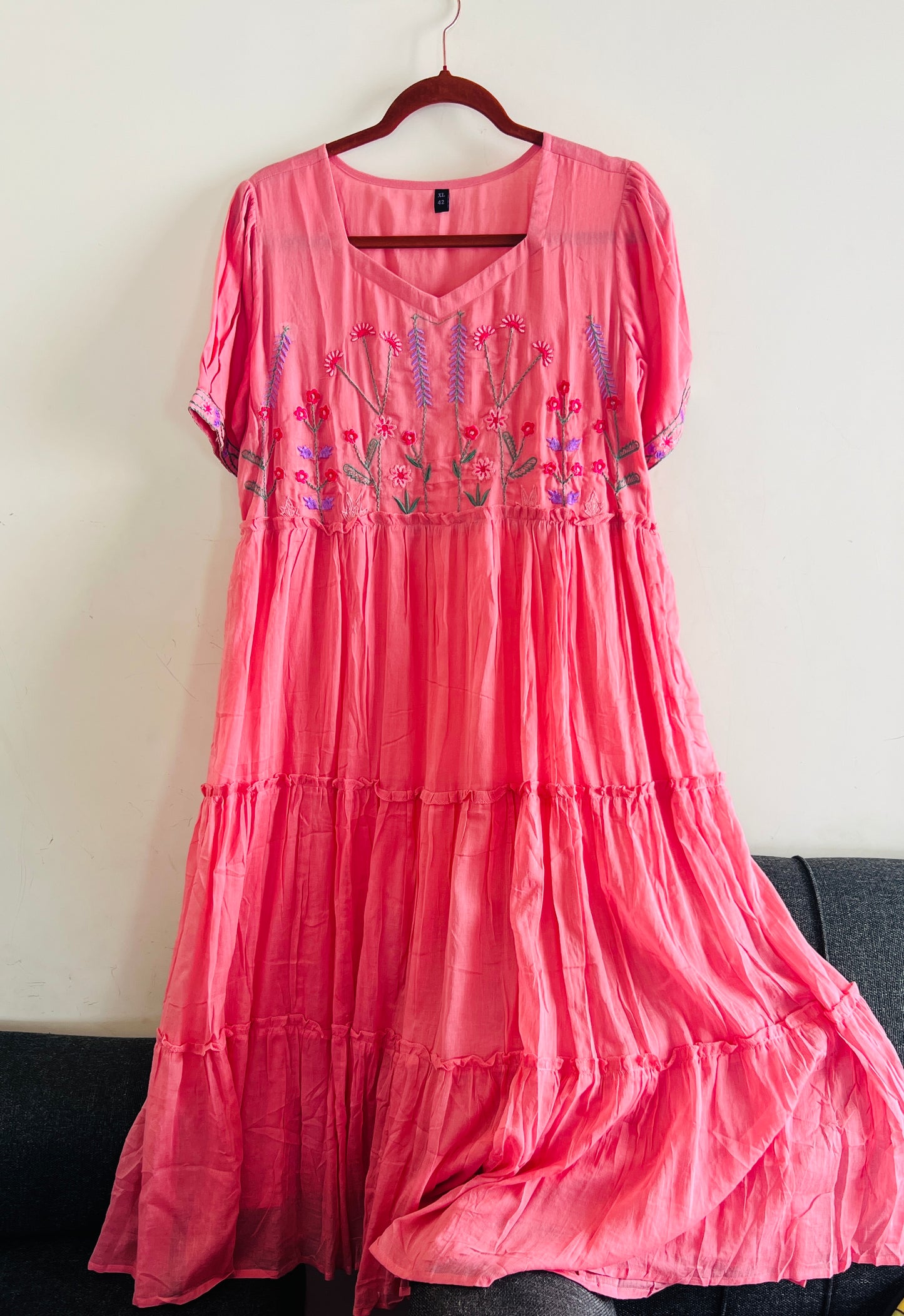 Light Pink Embroidered Dress