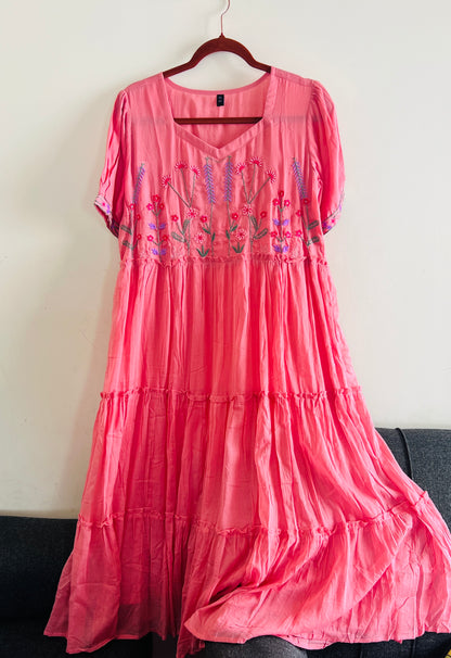 Light Pink Embroidered Dress
