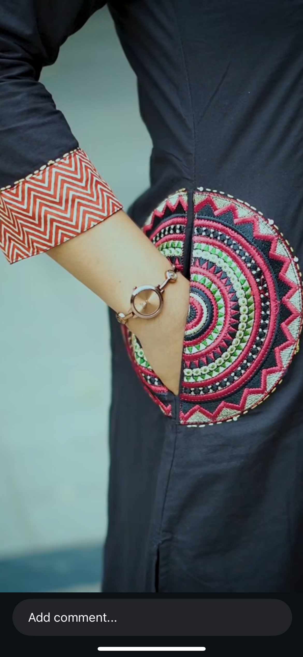 Black Embroidered Suit Set