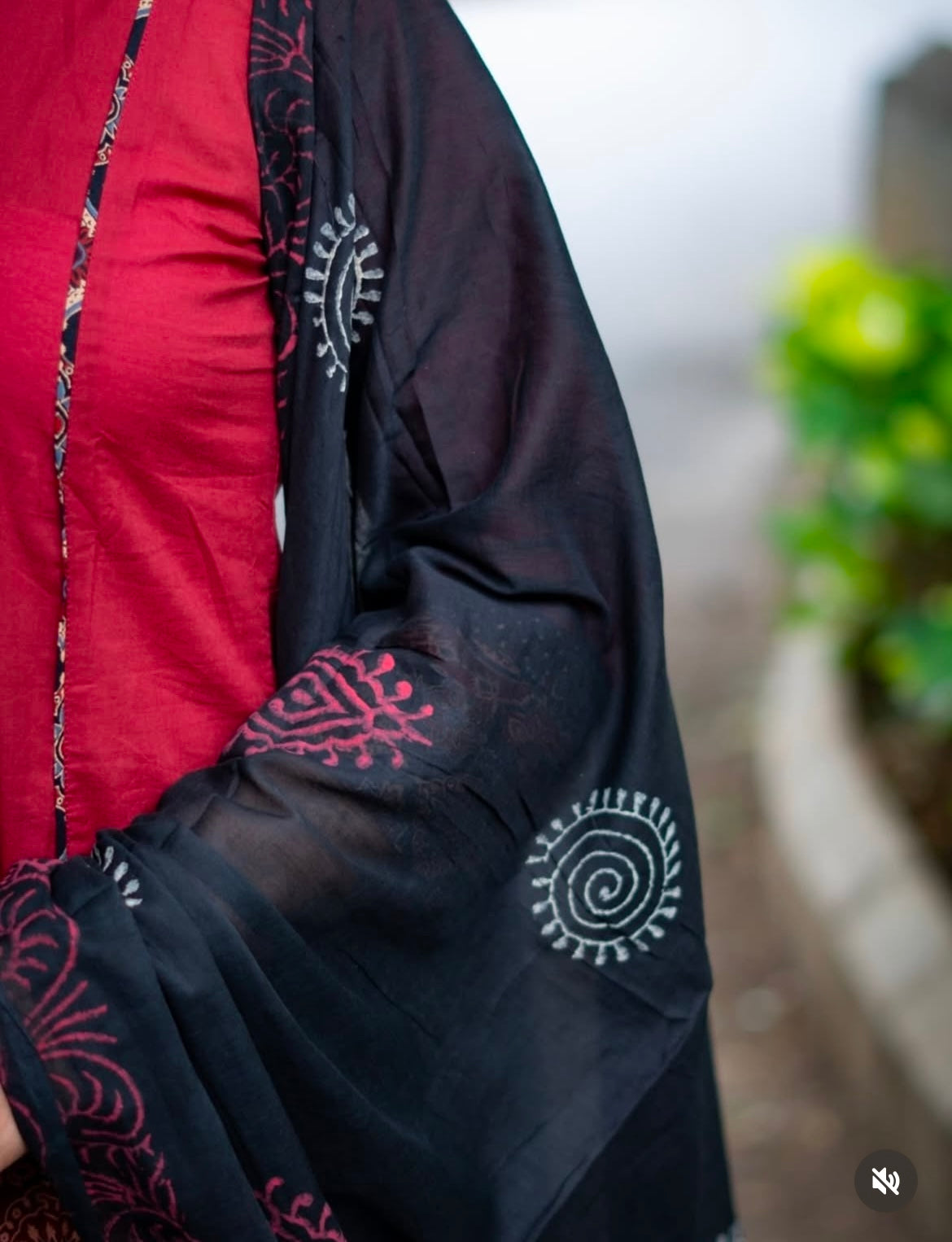 Brown Applique Suit Set