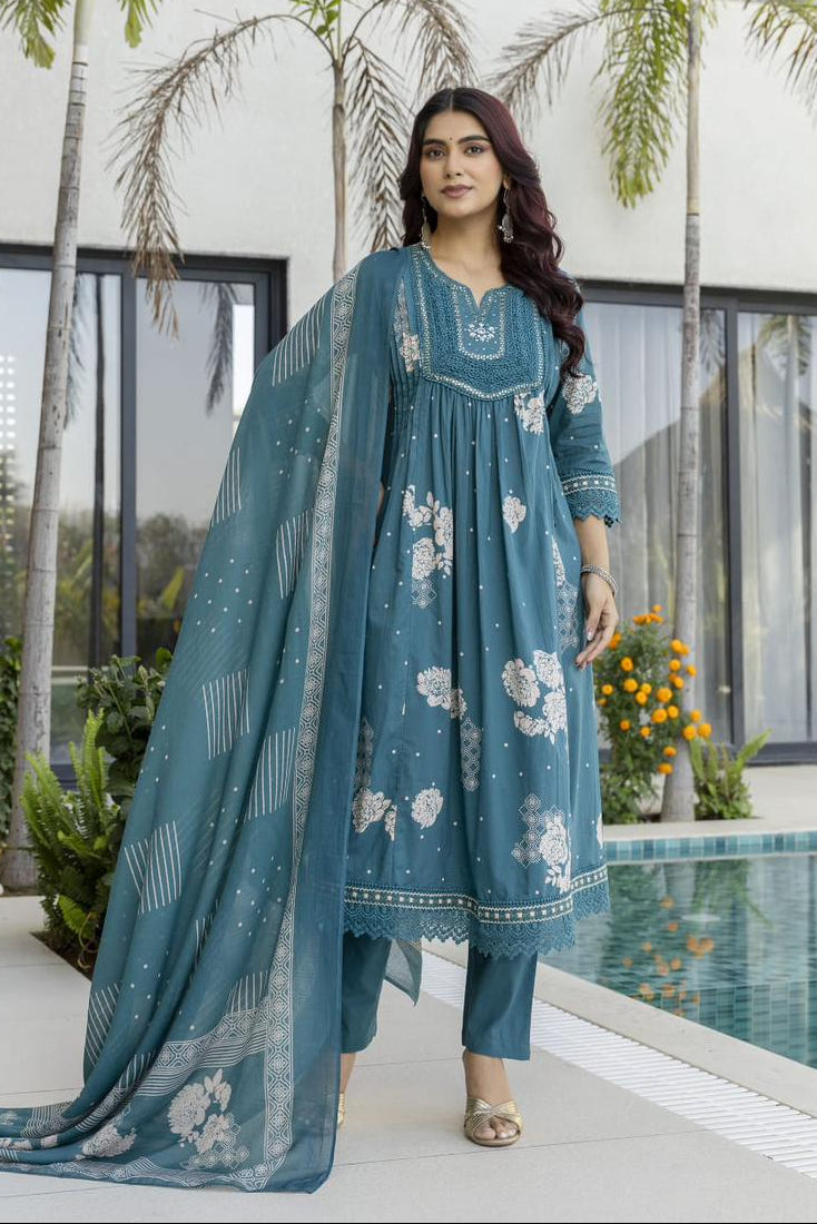 Teal Beauty Suit Set