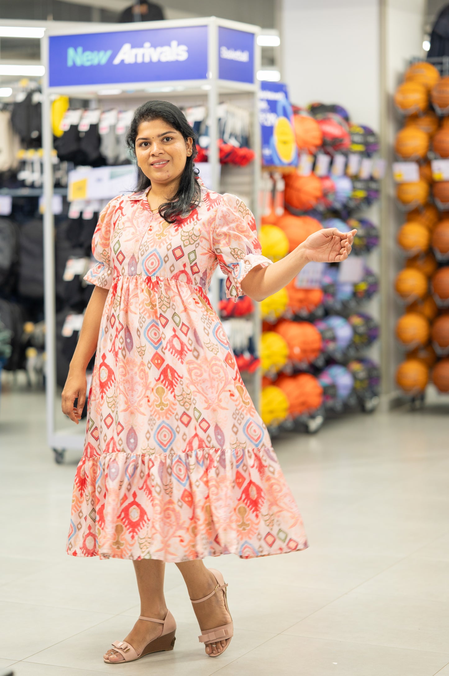 Pink Ikkat Feeding Dress