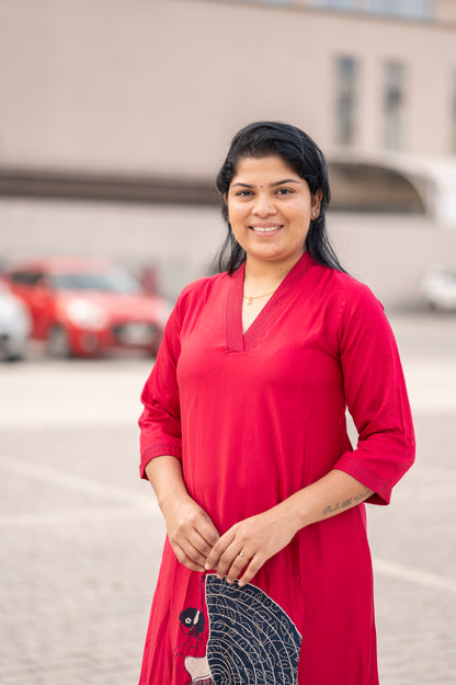 Pink Applique Cord Set